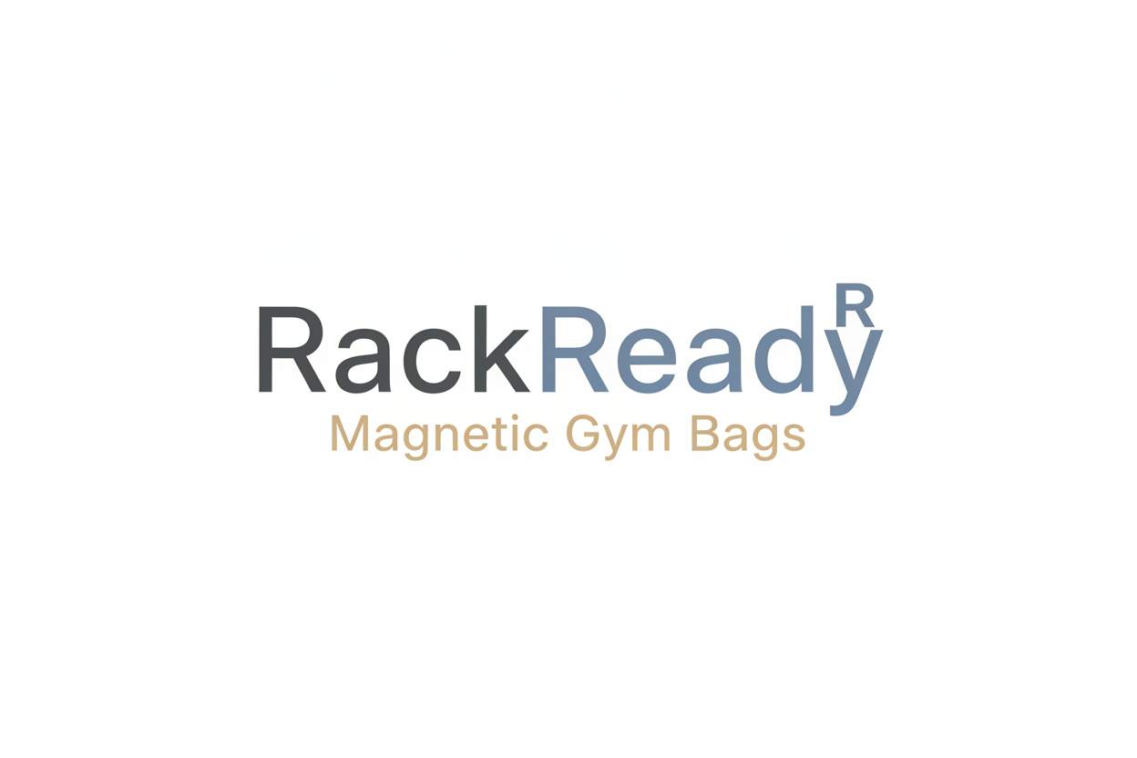 create a banner saying RackReady make it modern and subtle colors its a magnetic gym bag store only words on it